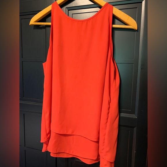 Flowy Sleeveless Tank Top - coral size large - Picture 1 of 3